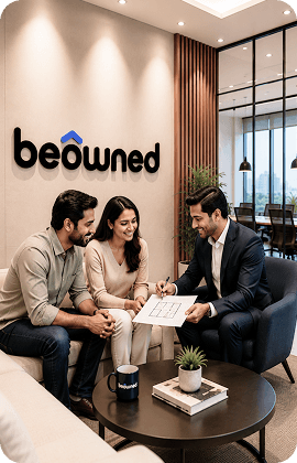 A Beowned advisor guiding customers through a property transaction